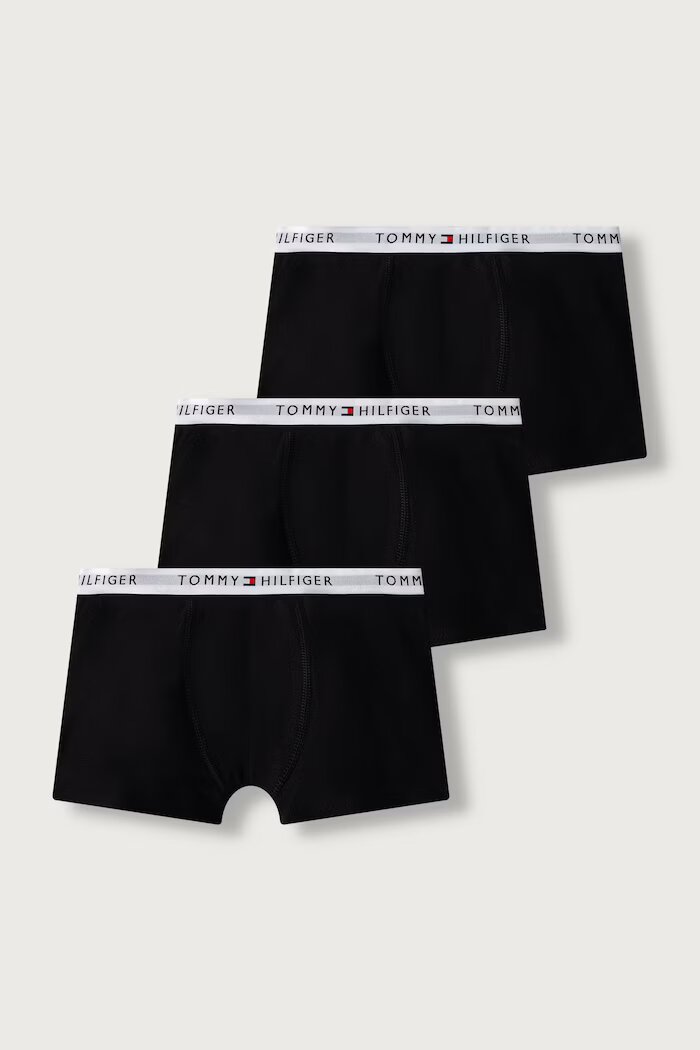 Tommy Hilfiger боксерки за деца от памук с еластан 3 броя черни UB0UB00606