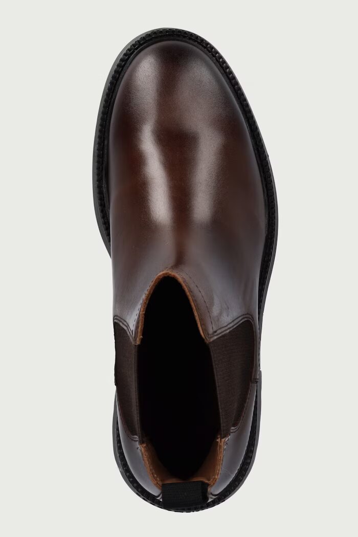 Tommy Hilfiger боти челси мъжки от кожа CORPORATE CASUAL LTH CHELSEA кафяви FM0FM05966