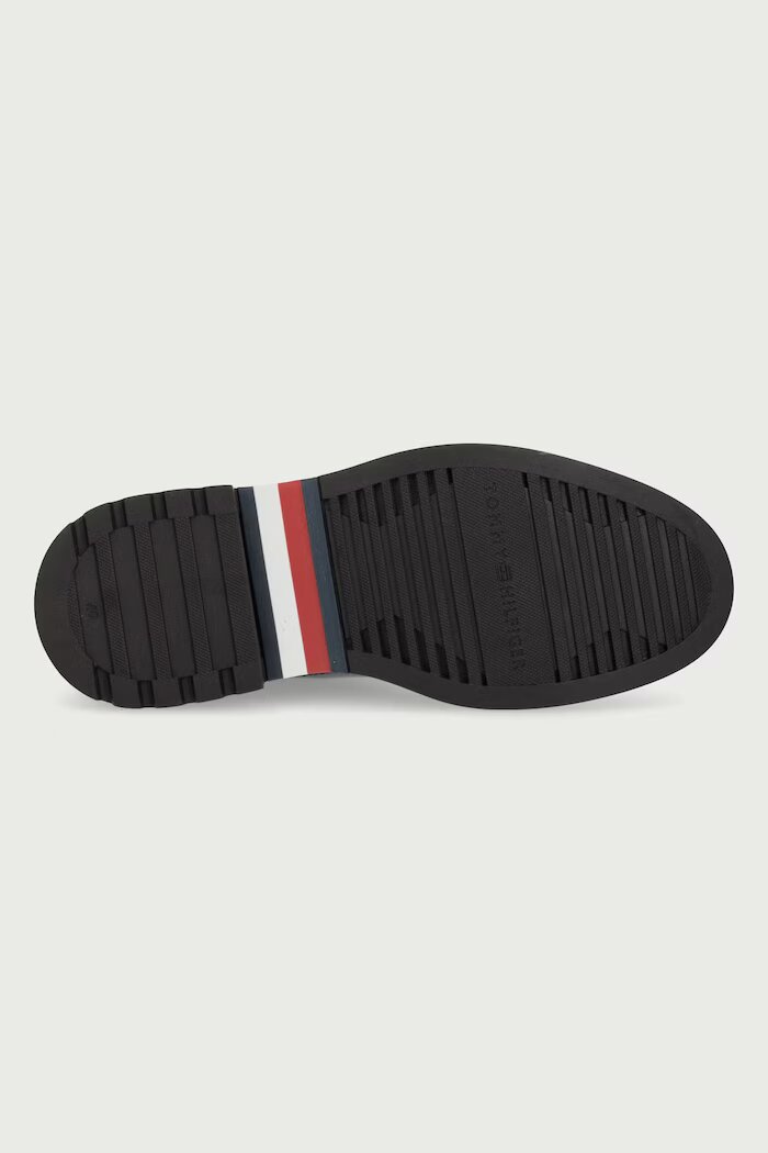 Tommy Hilfiger боти челси мъжки от кожа CORPORATE CASUAL LTH CHELSEA кафяви FM0FM05966