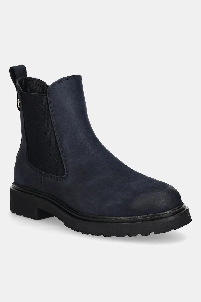 Tommy Hilfiger Боти челси от набук TH NUBUCK CLEATED CHELSEA