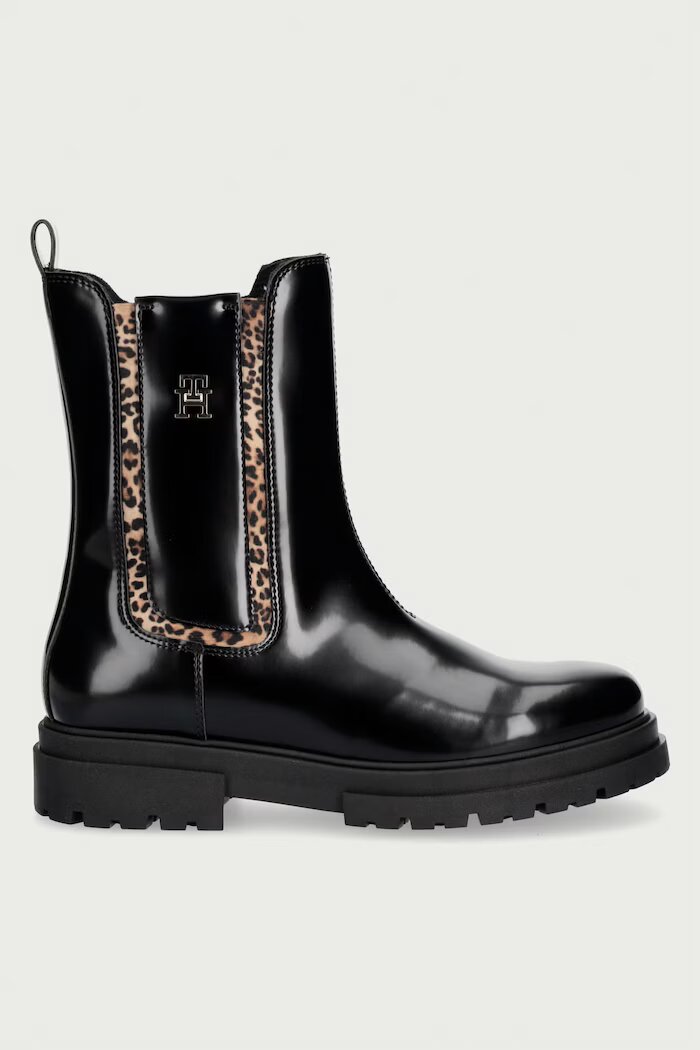 Tommy Hilfiger боти челси за деца черни T4A5-35175
