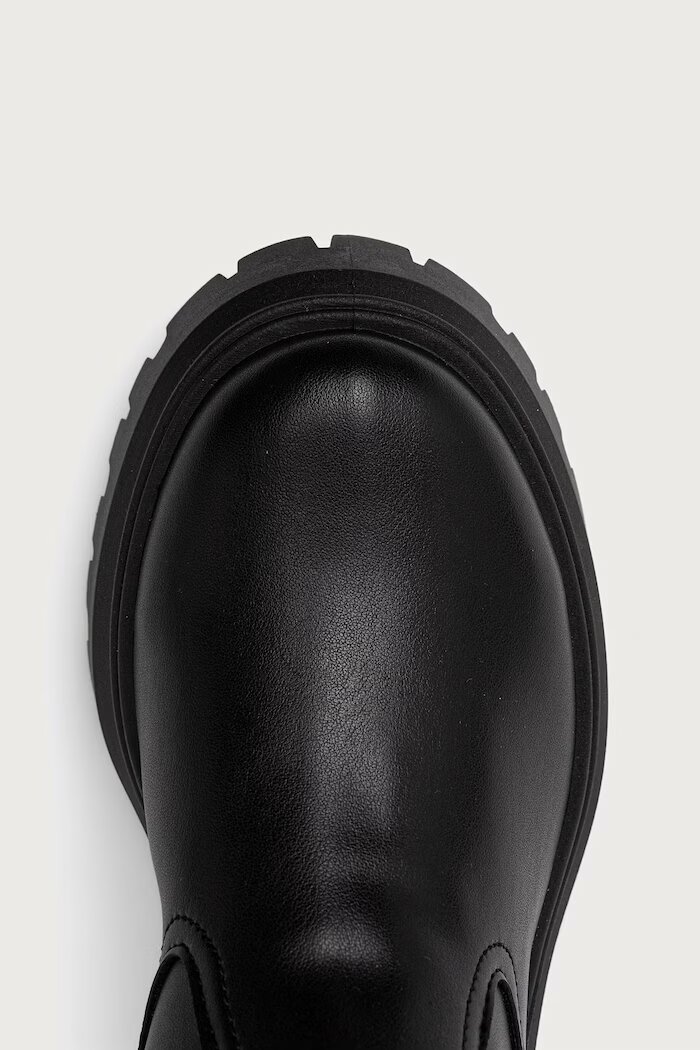 Tommy Hilfiger ботуши под коляното дамски TH STAMP WARM KNEE RAIN BOOT черни FW0FW09678