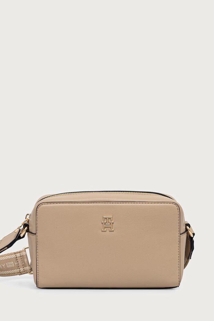 Tommy Hilfiger чанта crossbody дамска от имитация на кожа бежова AW0AW19060