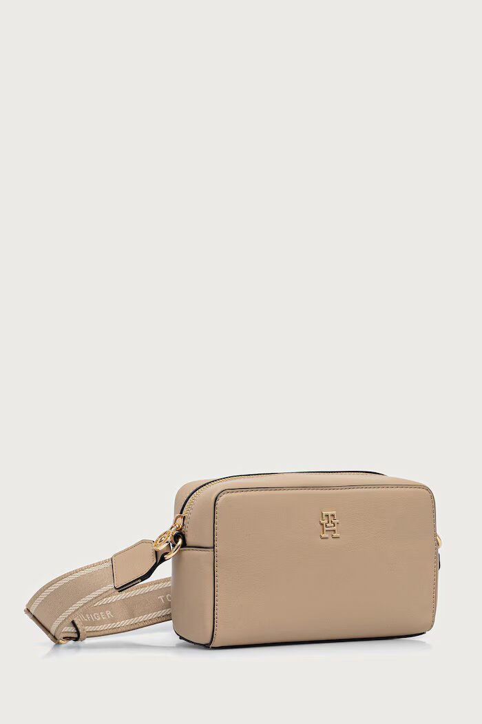 Tommy Hilfiger чанта crossbody дамска от имитация на кожа бежова AW0AW19060