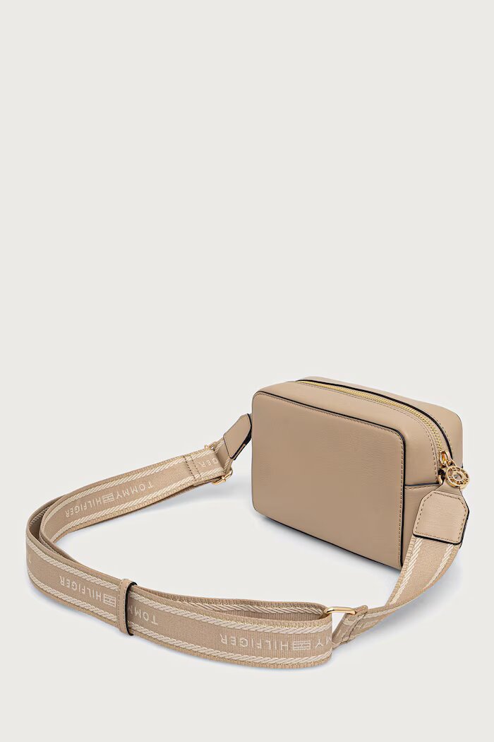 Tommy Hilfiger чанта crossbody дамска от имитация на кожа бежова AW0AW19060