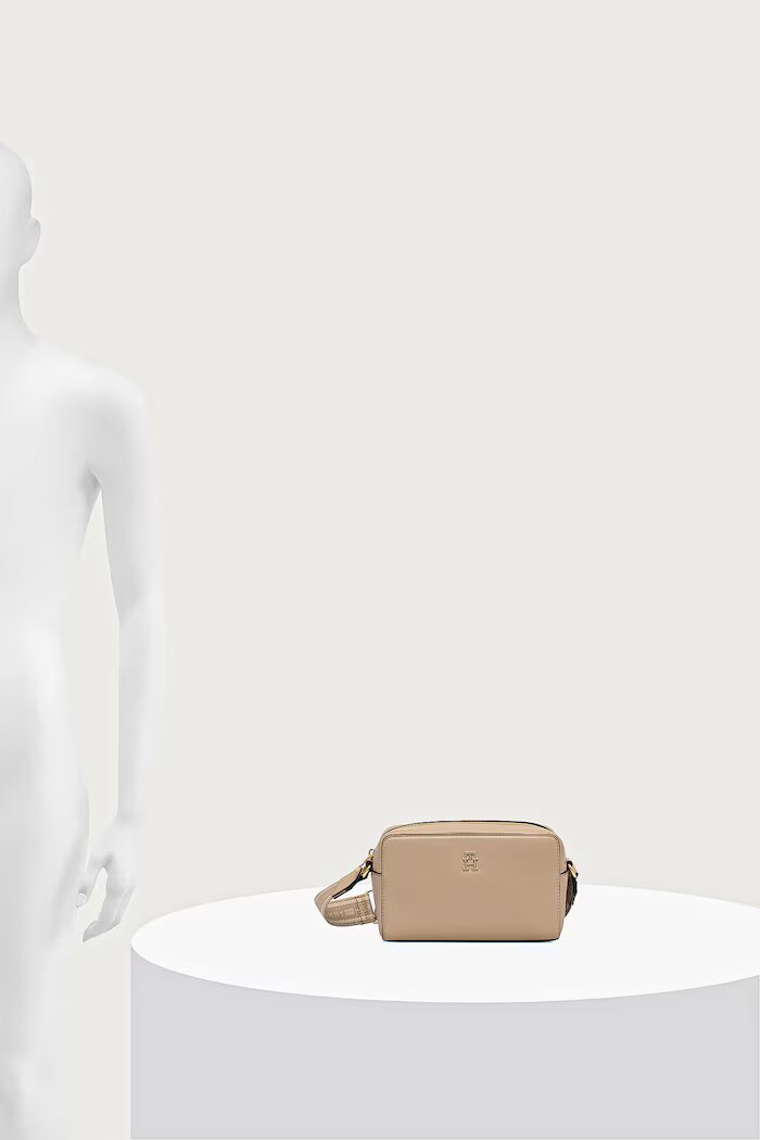 Tommy Hilfiger чанта crossbody дамска от имитация на кожа бежова AW0AW19060