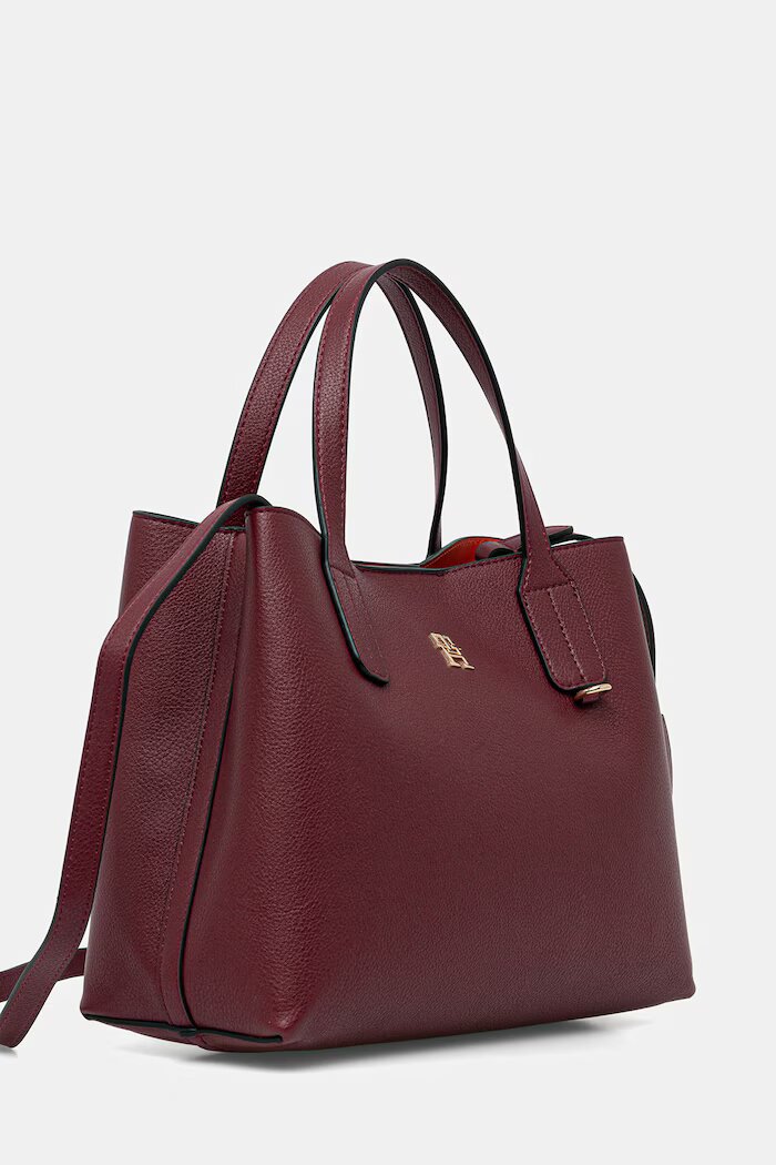 Tommy Hilfiger чанта crossbody дамска от имитация на кожа бордо AW0AW18722