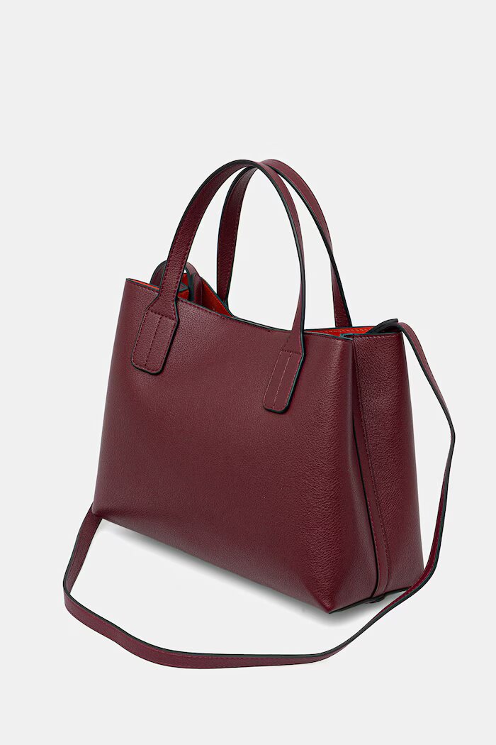 Tommy Hilfiger чанта crossbody дамска от имитация на кожа бордо AW0AW18722