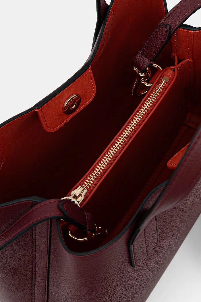 Tommy Hilfiger чанта crossbody дамска от имитация на кожа бордо AW0AW18722