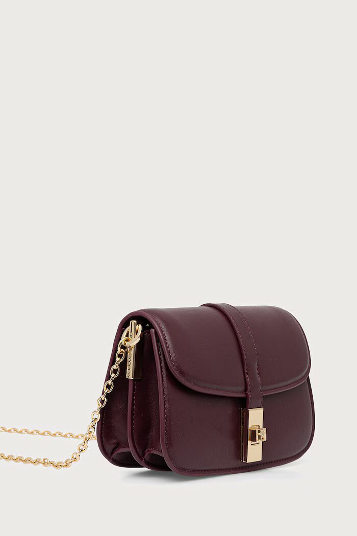 Tommy Hilfiger чанта crossbody дамска от имитация на кожа бордо AW0AW19319