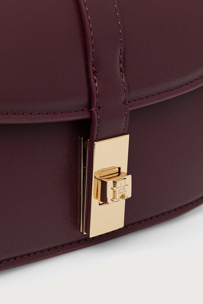 Tommy Hilfiger чанта crossbody дамска от имитация на кожа бордо AW0AW19319