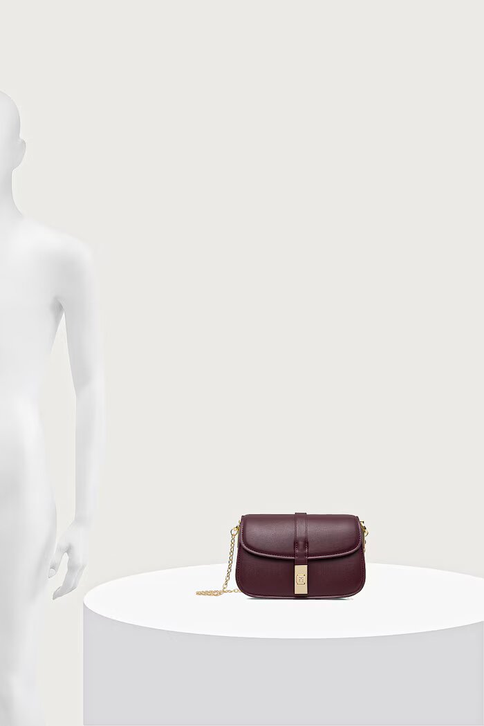 Tommy Hilfiger чанта crossbody дамска от имитация на кожа бордо AW0AW19319
