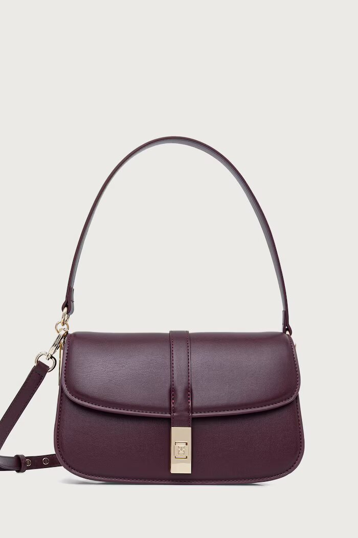 Tommy Hilfiger чанта crossbody дамска от имитация на кожа бордо AW0AW19321