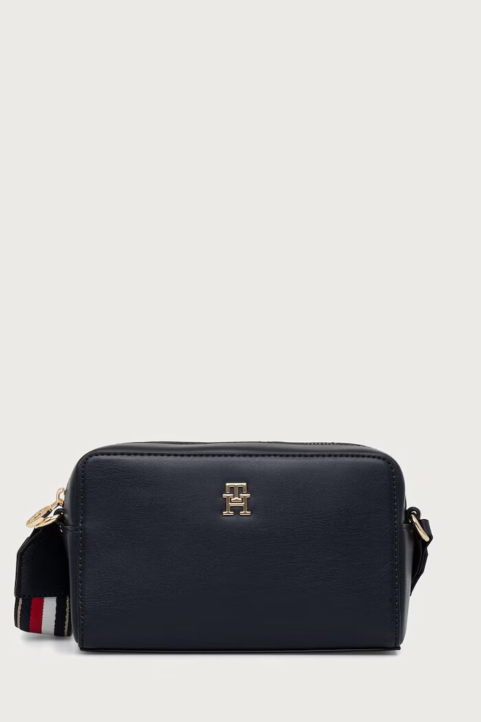 Tommy Hilfiger чанта crossbody дамска от имитация на кожа тъмносиня AW0AW19315