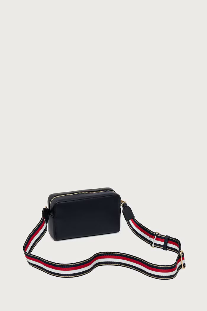 Tommy Hilfiger чанта crossbody дамска от имитация на кожа тъмносиня AW0AW19315