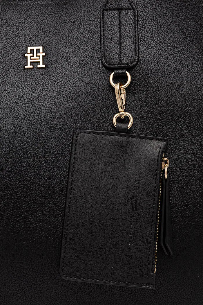 Tommy Hilfiger чанта дамска от имитация на кожа черна AW0AW18723