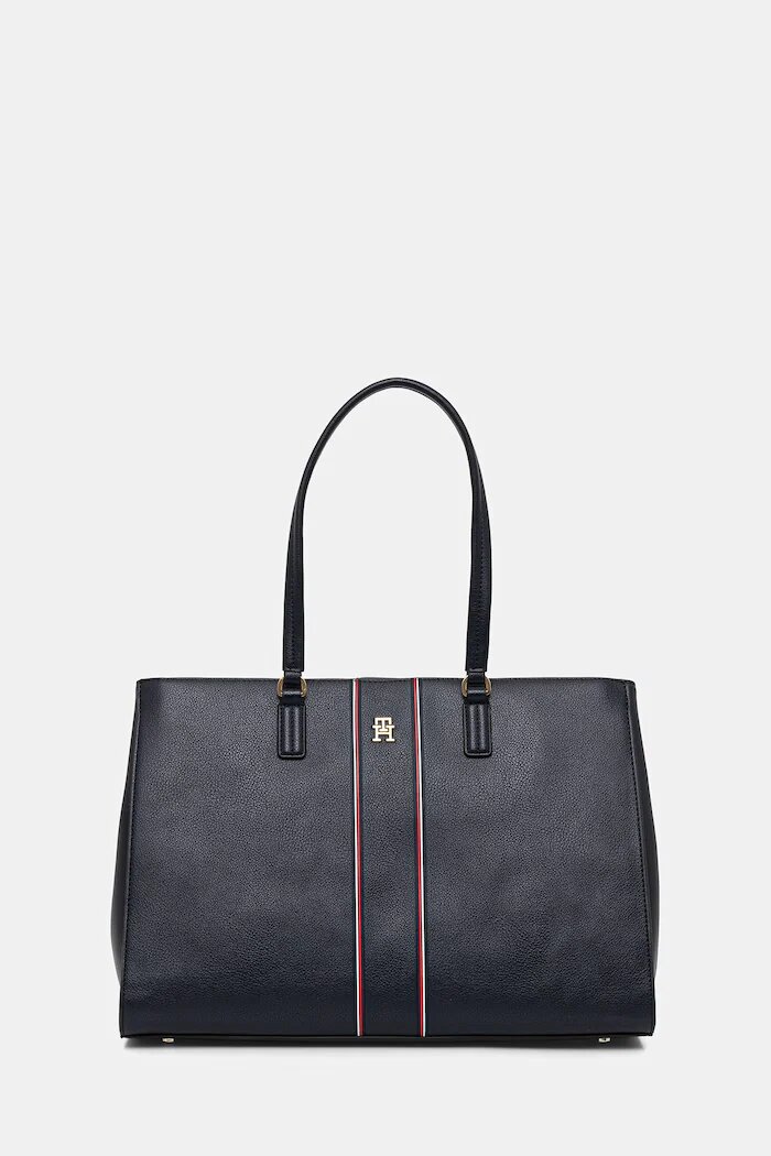 Tommy Hilfiger чанта дамска от имитация на кожа тъмносиня AW0AW18643