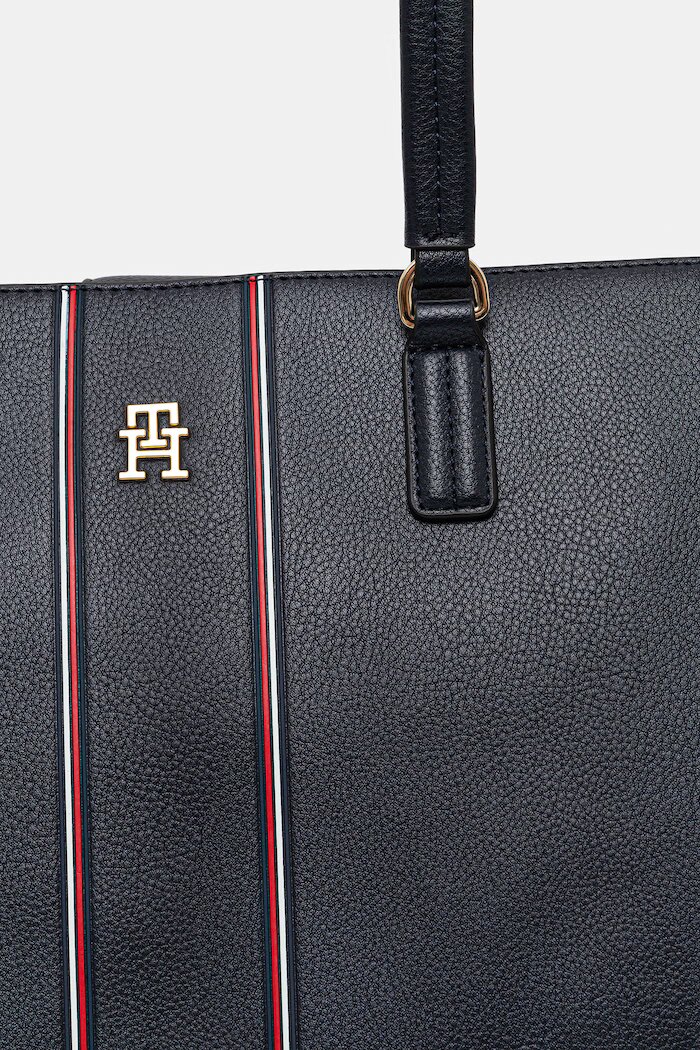 Tommy Hilfiger чанта дамска от имитация на кожа тъмносиня AW0AW18643