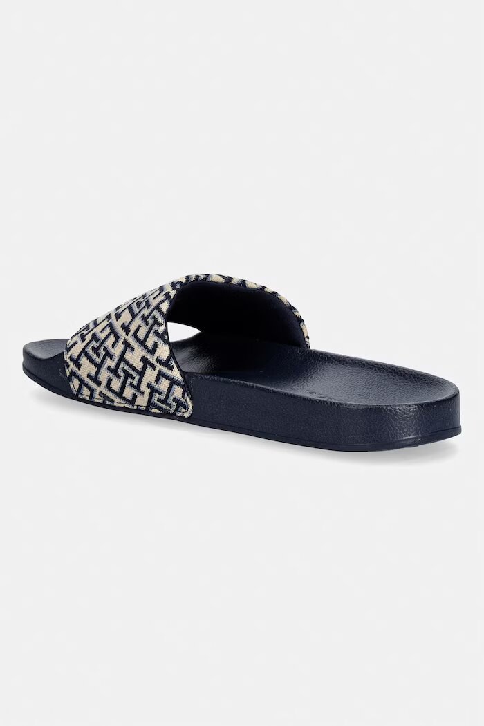 Tommy Hilfiger чехли дамски TH MONOGRAM POOL SLIDE тъмносини FW0FW09423