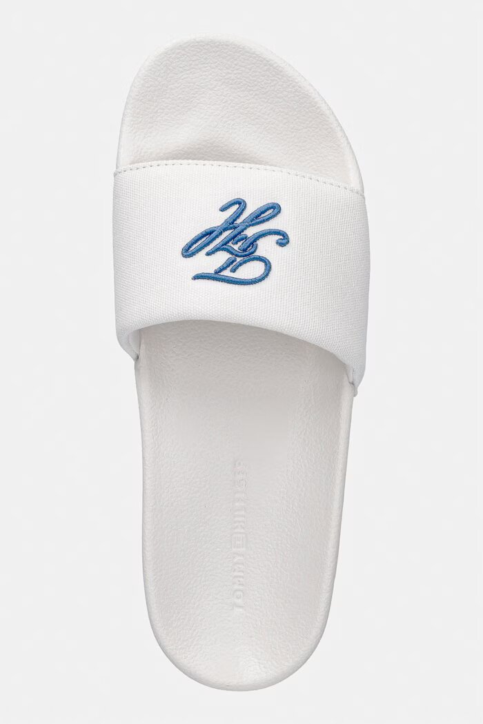 Tommy Hilfiger чехли дамски TH SCRIPT POOL SLIDE бели FW0FW09286