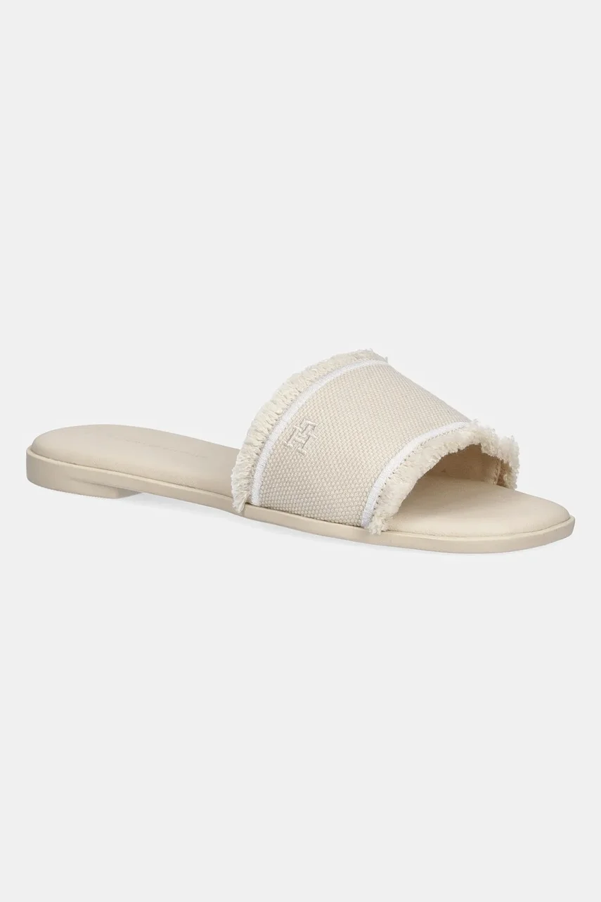 Tommy Hilfiger Чехли FRINGE CANVAS FLAT SANDAL