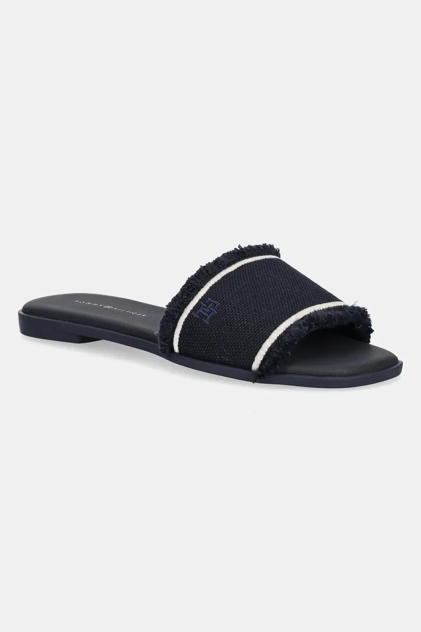 Tommy Hilfiger Чехли FRINGE CANVAS FLAT SANDAL