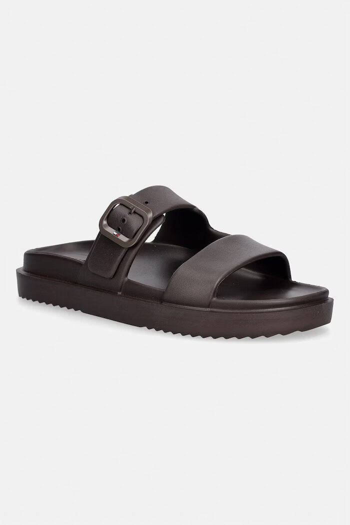 Tommy Hilfiger чехли обувки с открити пръсти дамски TH MOLDED SUMMER SANDAL кафяви FW0FW09425