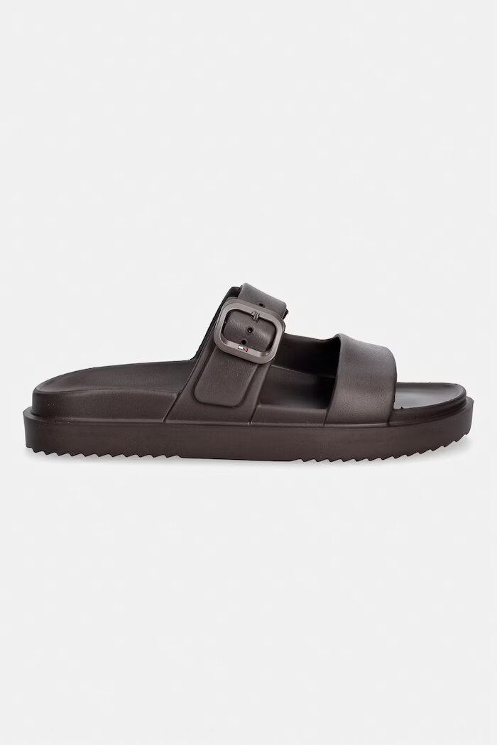 Tommy Hilfiger чехли обувки с открити пръсти дамски TH MOLDED SUMMER SANDAL кафяви FW0FW09425