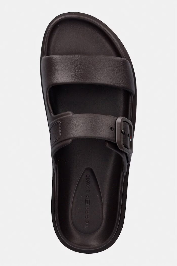 Tommy Hilfiger чехли обувки с открити пръсти дамски TH MOLDED SUMMER SANDAL кафяви FW0FW09425