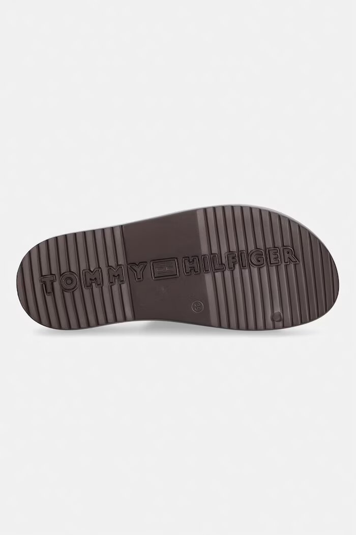 Tommy Hilfiger чехли обувки с открити пръсти дамски TH MOLDED SUMMER SANDAL кафяви FW0FW09425