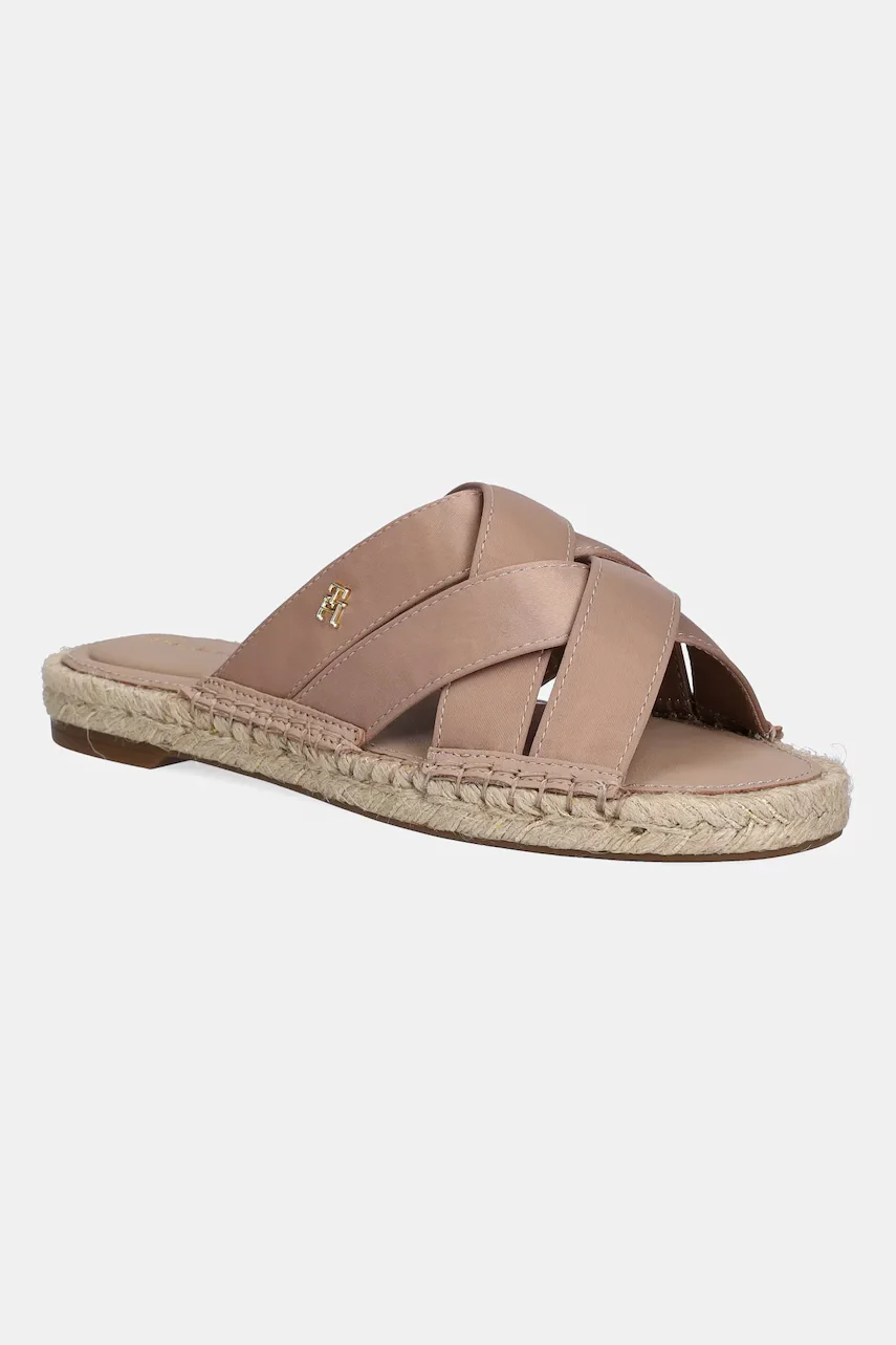 Tommy Hilfiger Чехли SATIN ESPADRILLE MULE