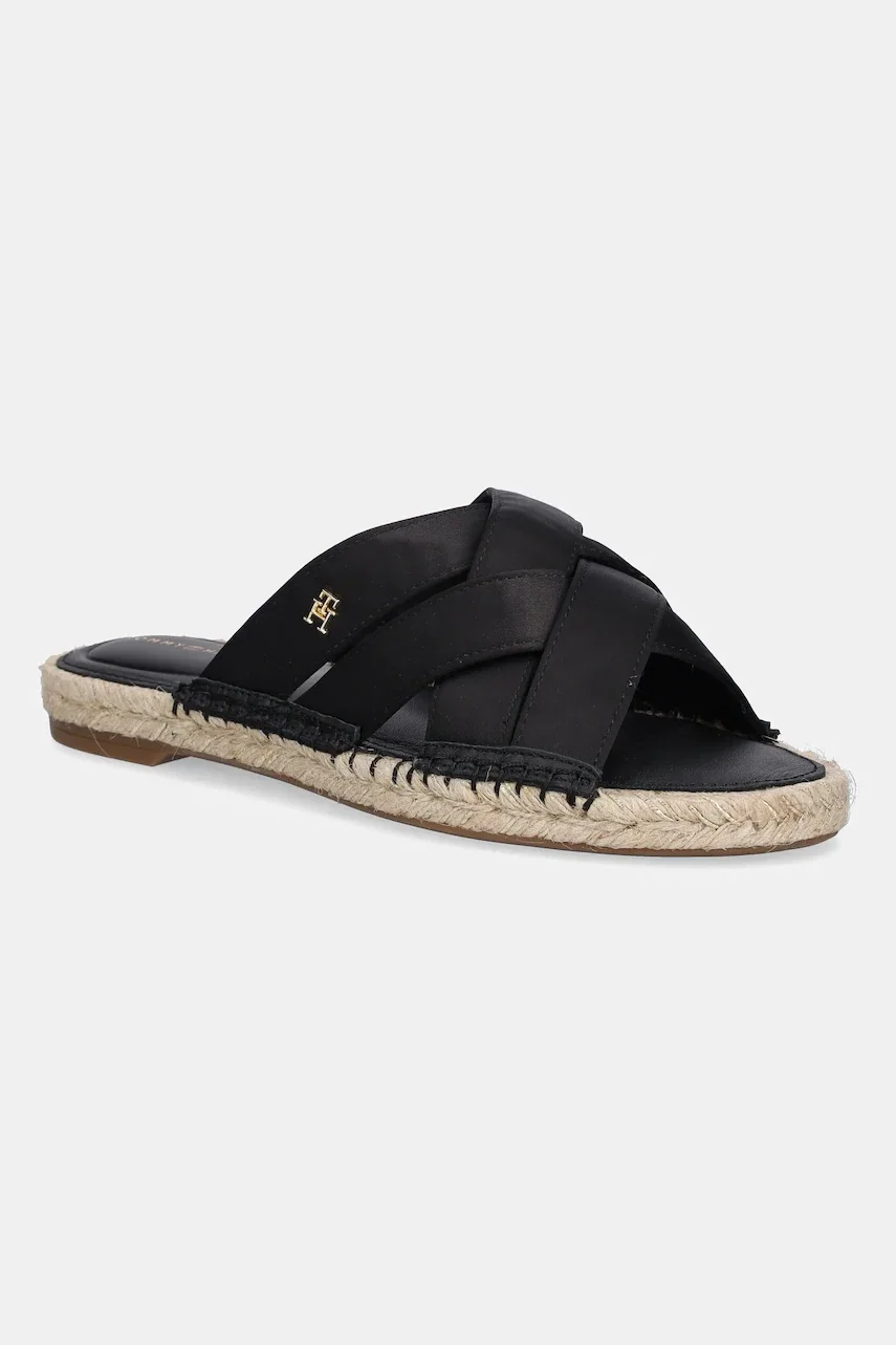 Tommy Hilfiger Чехли SATIN ESPADRILLE MULE