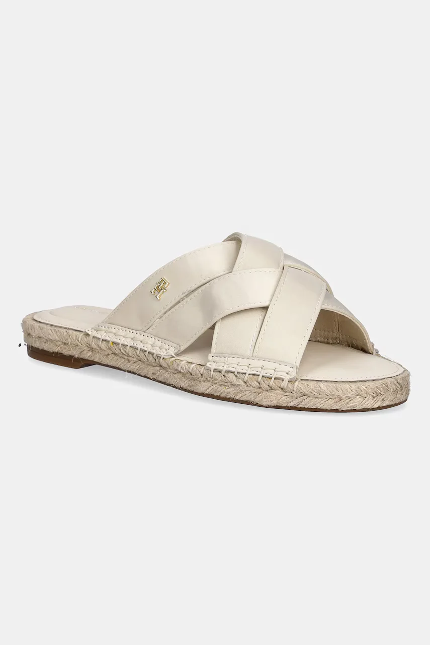 Tommy Hilfiger Чехли SATIN ESPADRILLE MULE