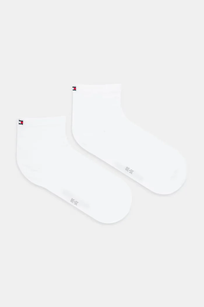 Tommy Hilfiger чорапи дамски с памук 2 броя бели 373001001