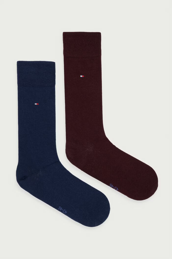 Tommy Hilfiger чорапи мъжки с памук 2 броя бордо 371111151