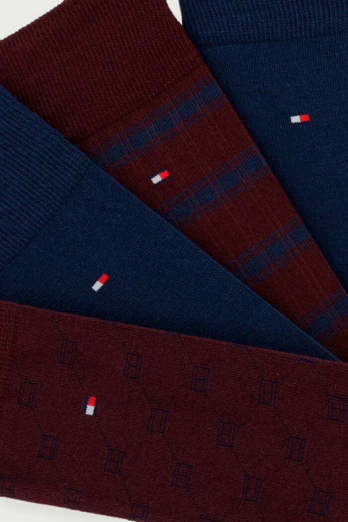 Tommy Hilfiger чорапи мъжки с памук 4 броя бордо 701244104