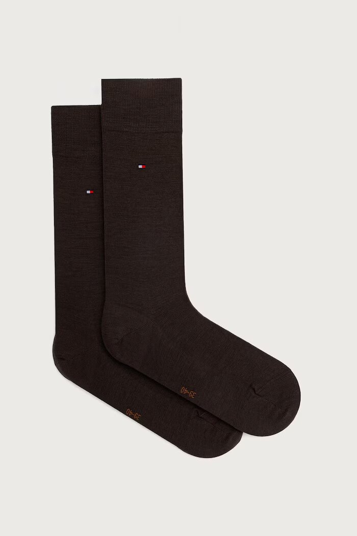 Tommy Hilfiger чорапи мъжки с вълна кафяви 701229682