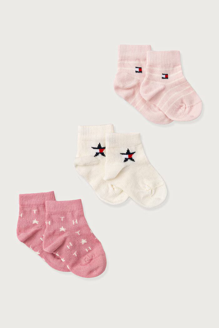 Tommy Hilfiger чорапи за бебе 3 броя розови 701241846