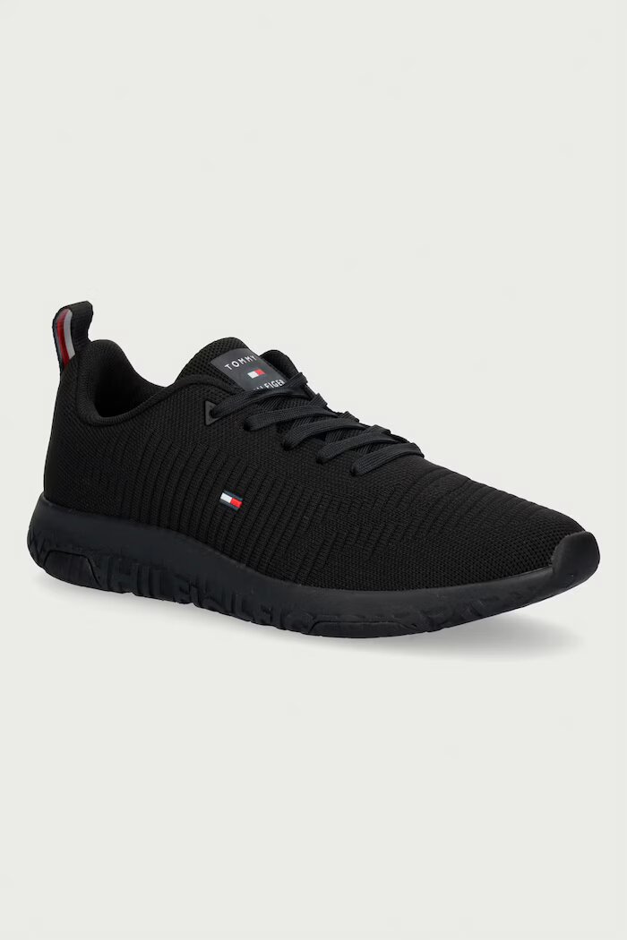 Tommy Hilfiger CORPORATE KNIT RIB RUNNER маратонки мъжки черни за бягане FM0FM02838