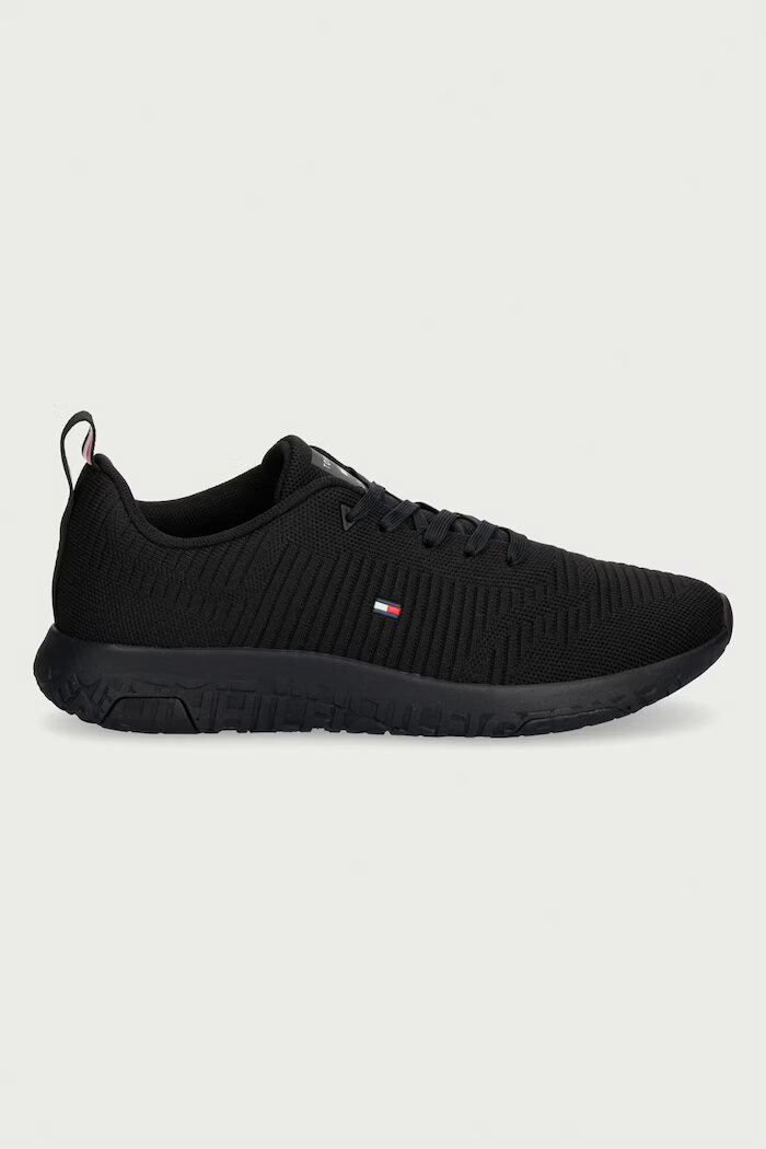 Tommy Hilfiger CORPORATE KNIT RIB RUNNER маратонки мъжки черни за бягане FM0FM02838