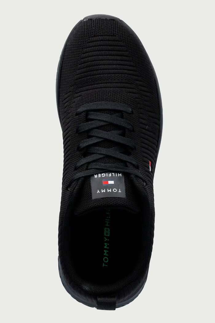 Tommy Hilfiger CORPORATE KNIT RIB RUNNER маратонки мъжки черни за бягане FM0FM02838