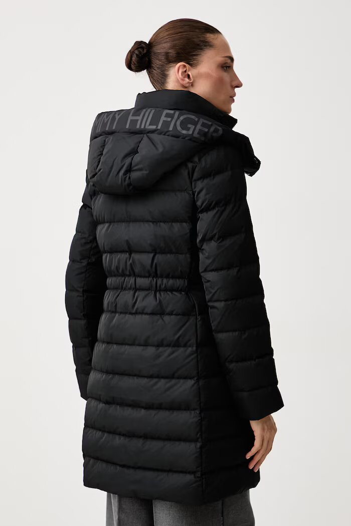 Tommy Hilfiger дълго яке дамско черно WW0WW51111