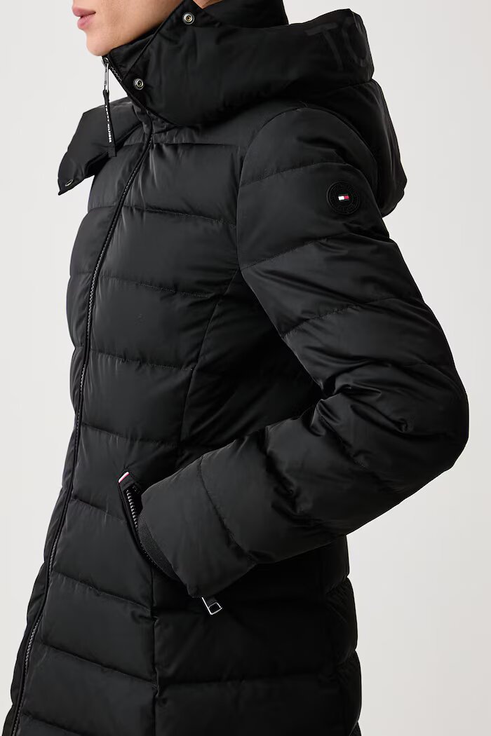 Tommy Hilfiger дълго яке дамско черно WW0WW51111