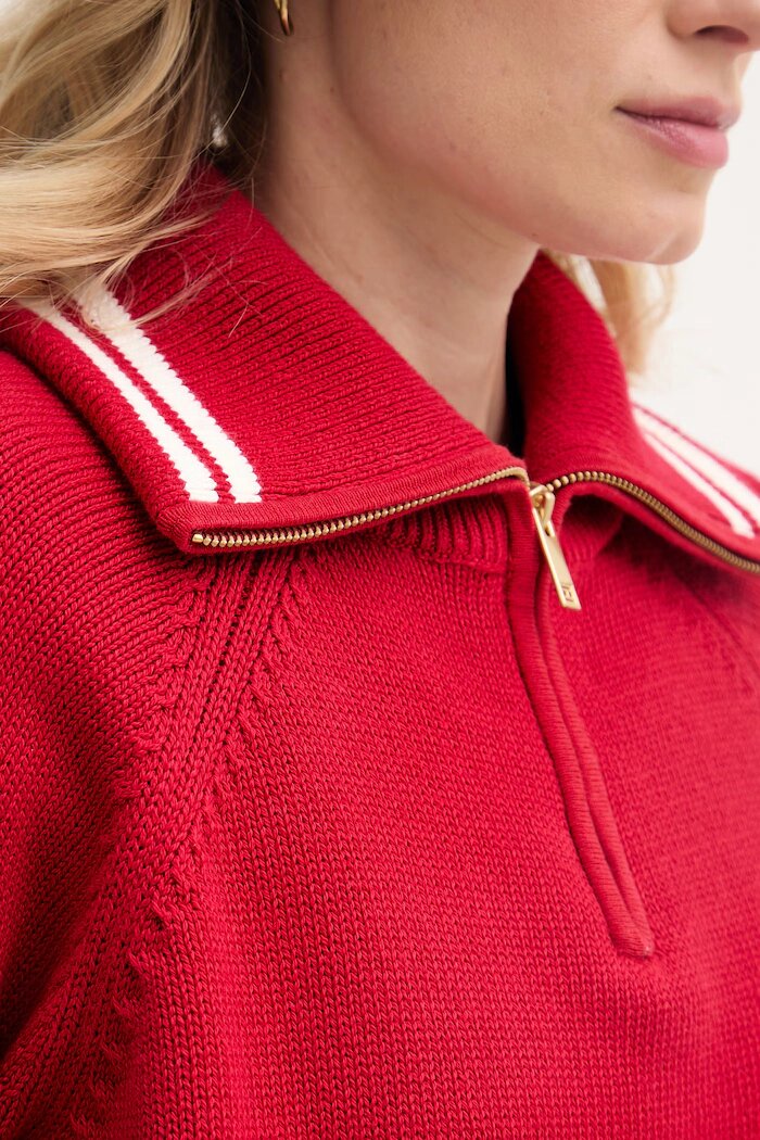 Tommy Hilfiger дамски пуловер от памук червен WW0WW48478