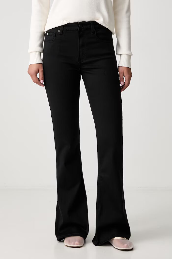 Tommy Hilfiger дънки flare дамски черни WW0WW52186