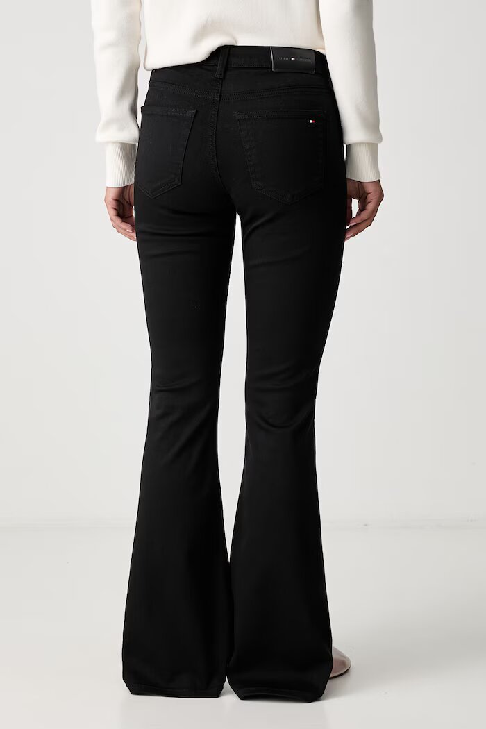 Tommy Hilfiger дънки flare дамски черни WW0WW52186