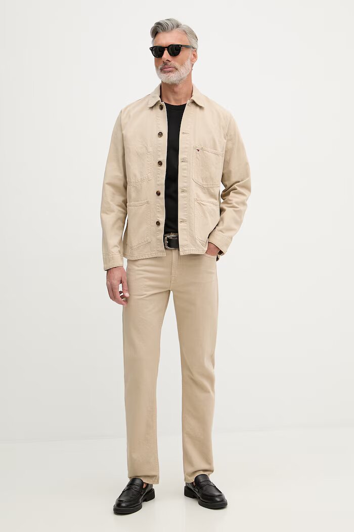 Tommy Hilfiger дънки regular мъжки бежови MW0MW42323