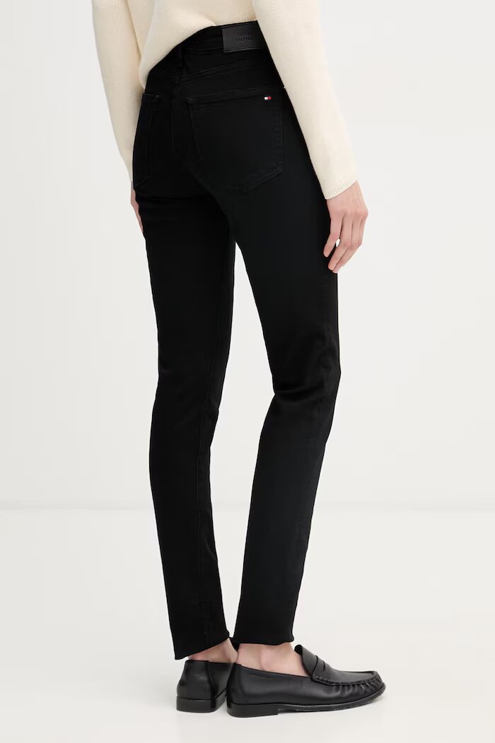 Tommy Hilfiger дънки skinny дамски черни WW0WW50626
