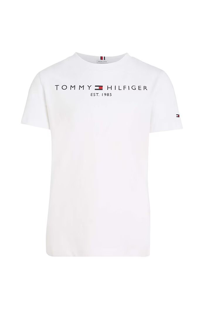 Tommy Hilfiger Детска памучна тениска в бяло с принт KS0KS00210