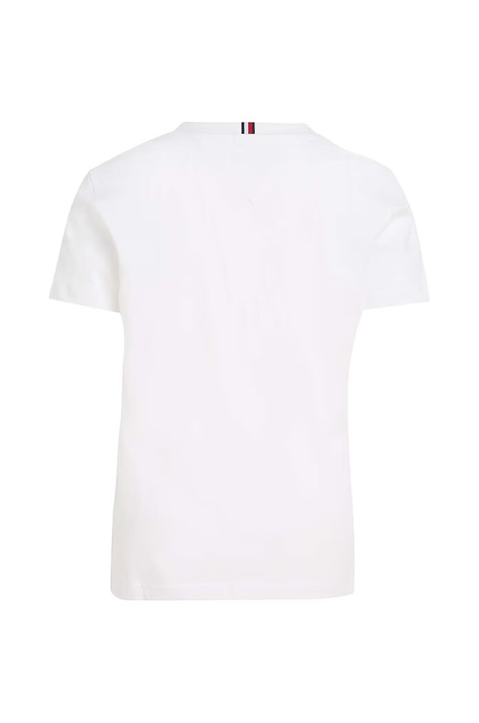 Tommy Hilfiger Детска памучна тениска в бяло с принт KS0KS00210